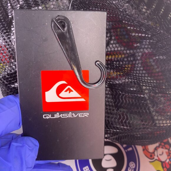 Quicksilver Snapback Mesh Trucker Hat Black New NWT - Picture 5 of 7